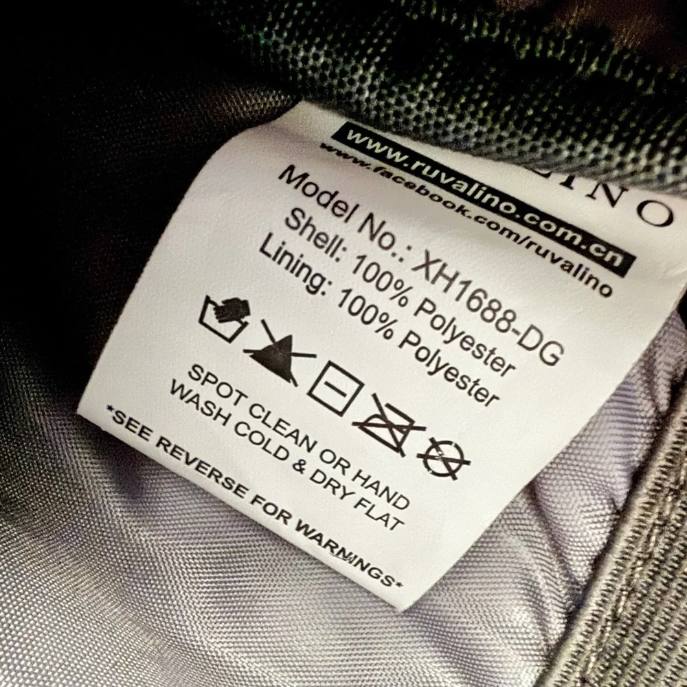 Ruvalino Diaper Bag Backpack with Changing Pad and Pacifier Case Dark Gray